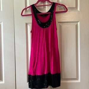 Express black and pink top with sequins. XS